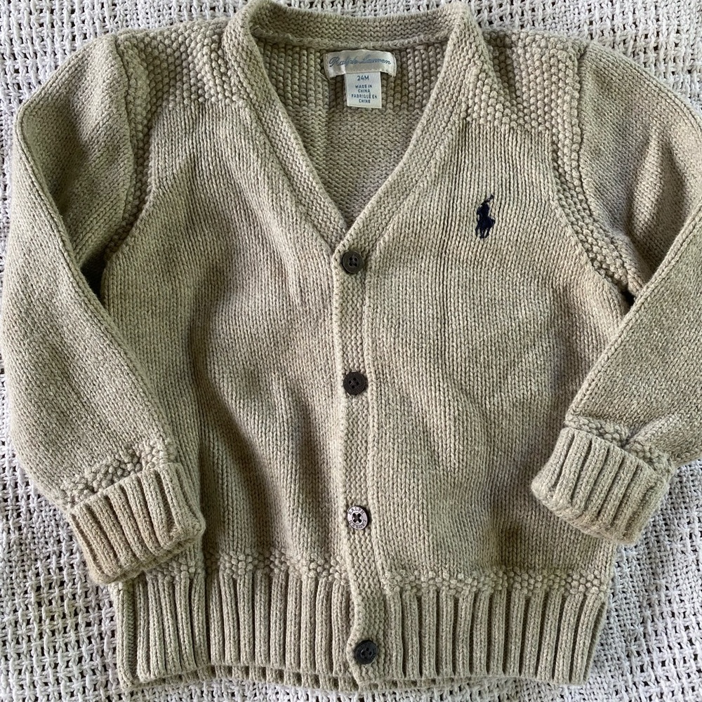 Polo by Ralph Lauren grey Knit Cardigan